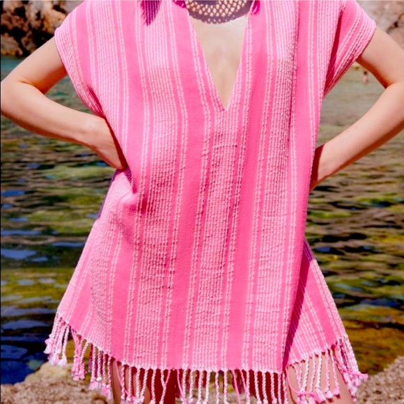 Zara Fringe Rustic Caftan Swim Cover Up - Picture 5 of 12